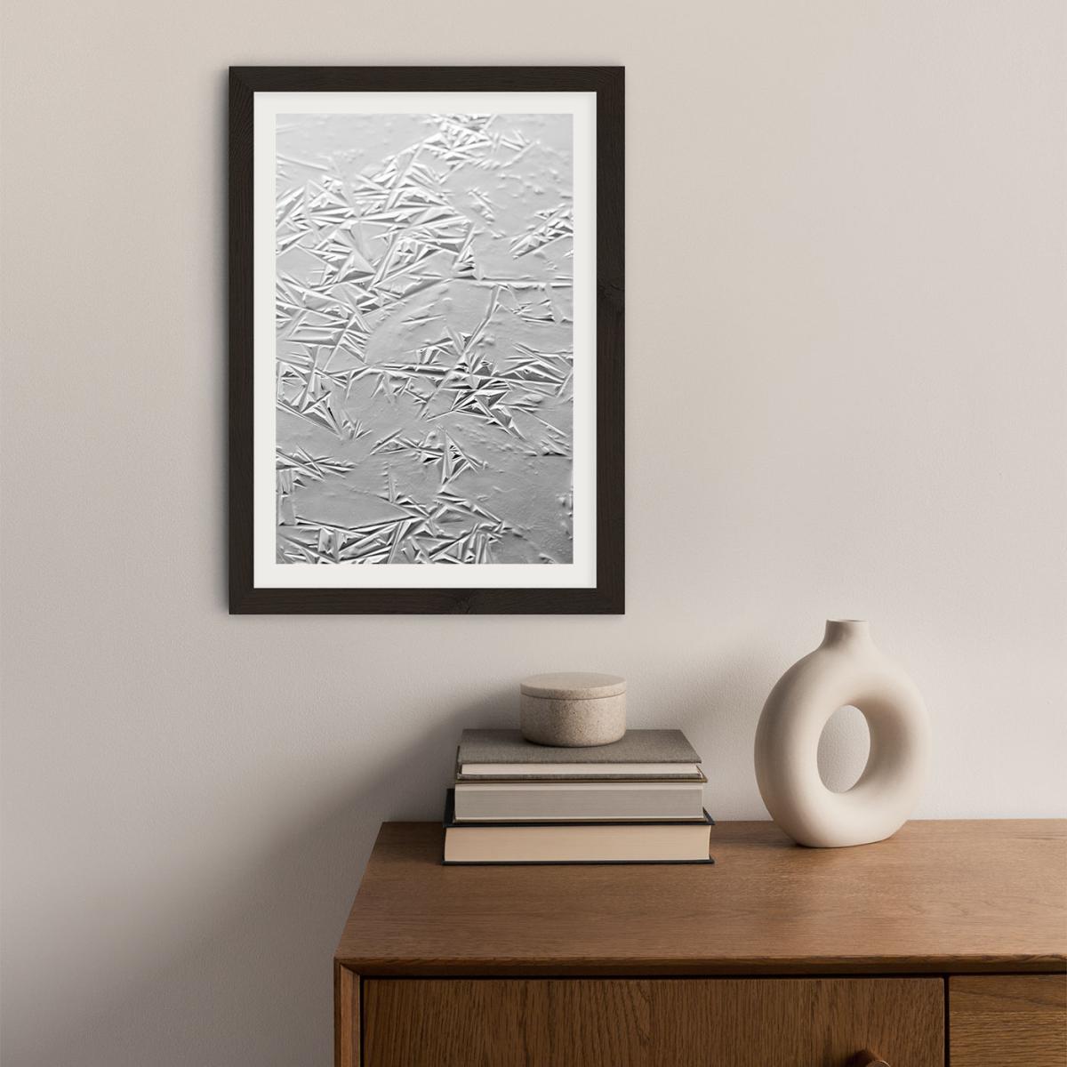 Geometric Winter Art Print Black Frame – image 2