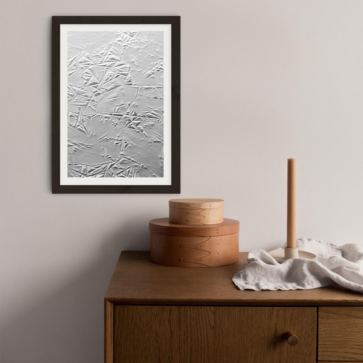 Geometric Winter Art Print Black Frame – image 3