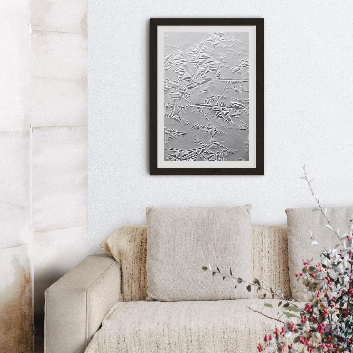 Geometric Winter Art Print Black Frame – image 10