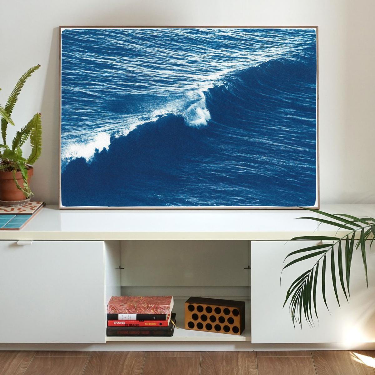 Long Wave in Venice Beach Handmade Cyanotype Art Print – image 2