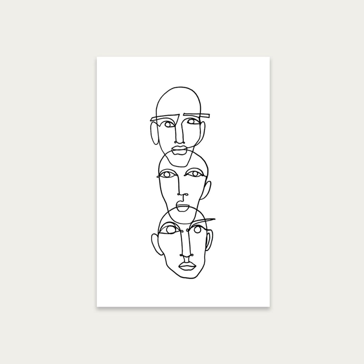 Three Art Print Unframed