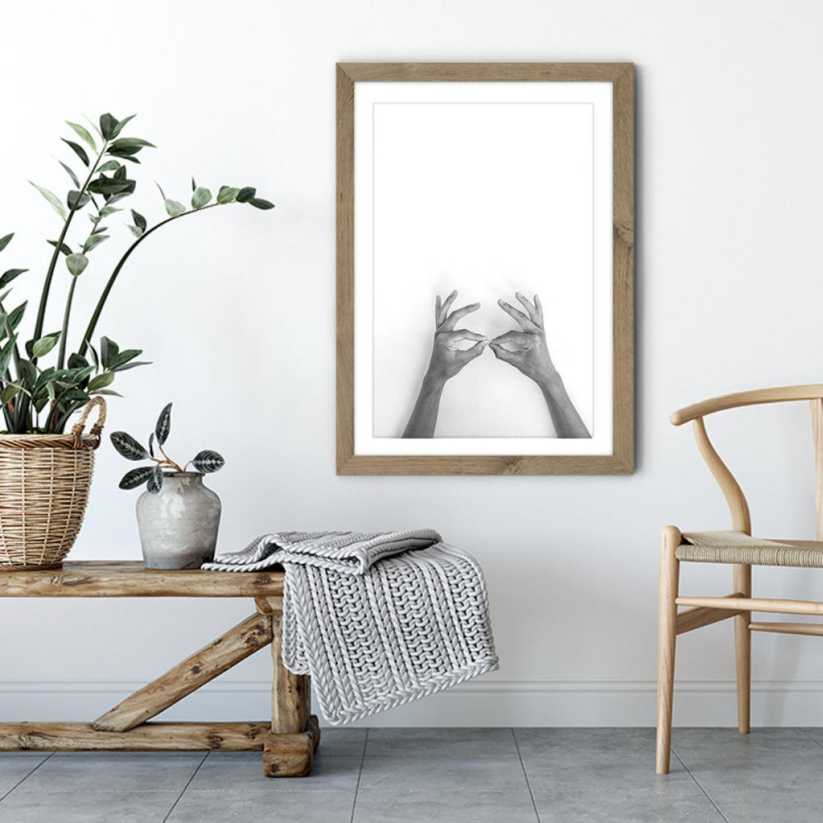 Hands 6 – Be Batman, Be Brave Art Print Oak Frame – image 4