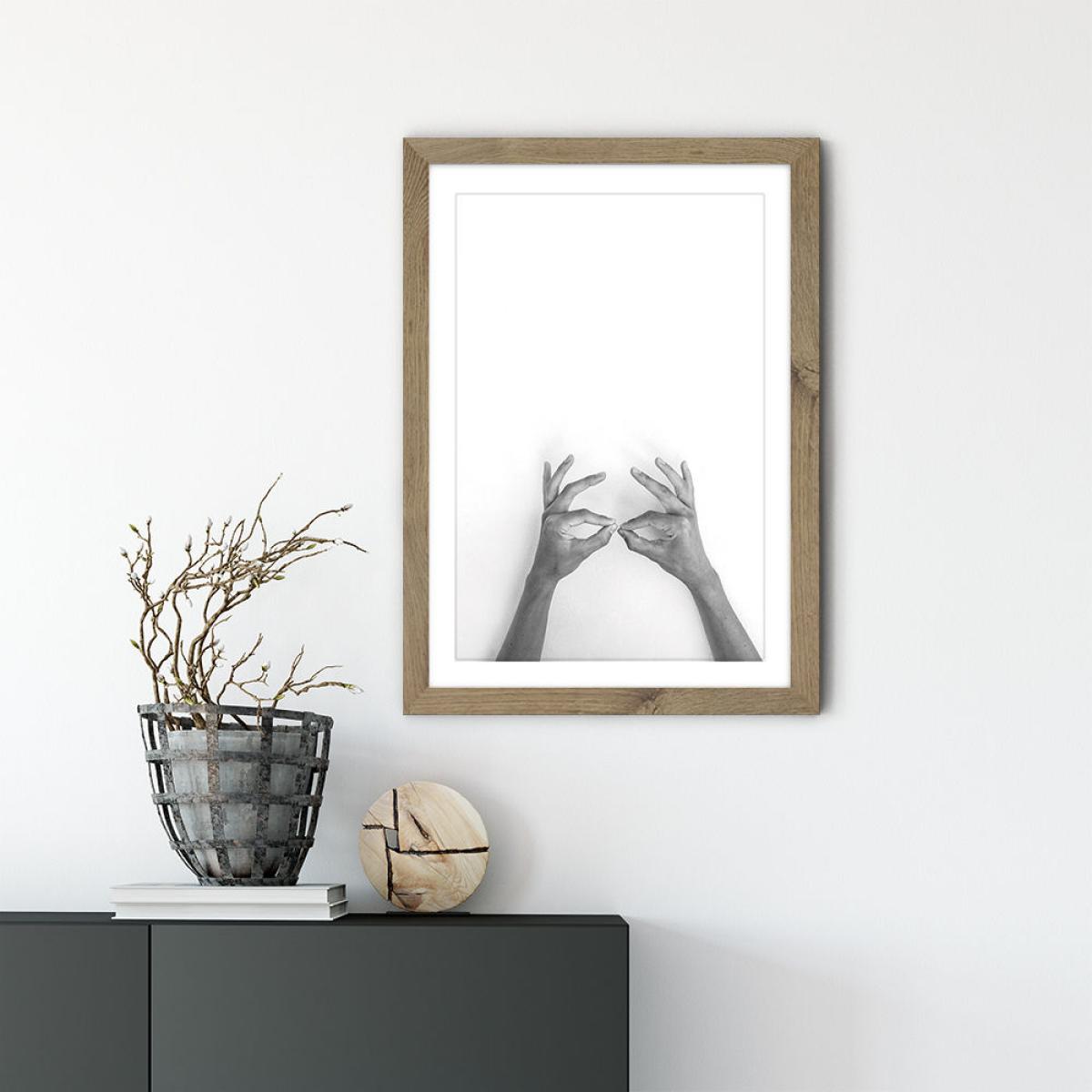 Hands 6 – Be Batman, Be Brave Art Print Oak Frame – image 6