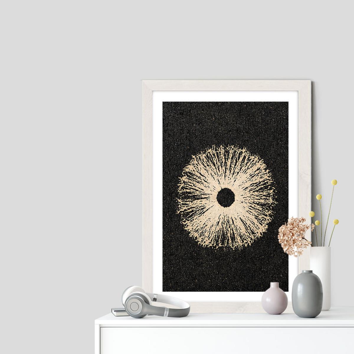 Iris Black Art Print White Frame – image 6