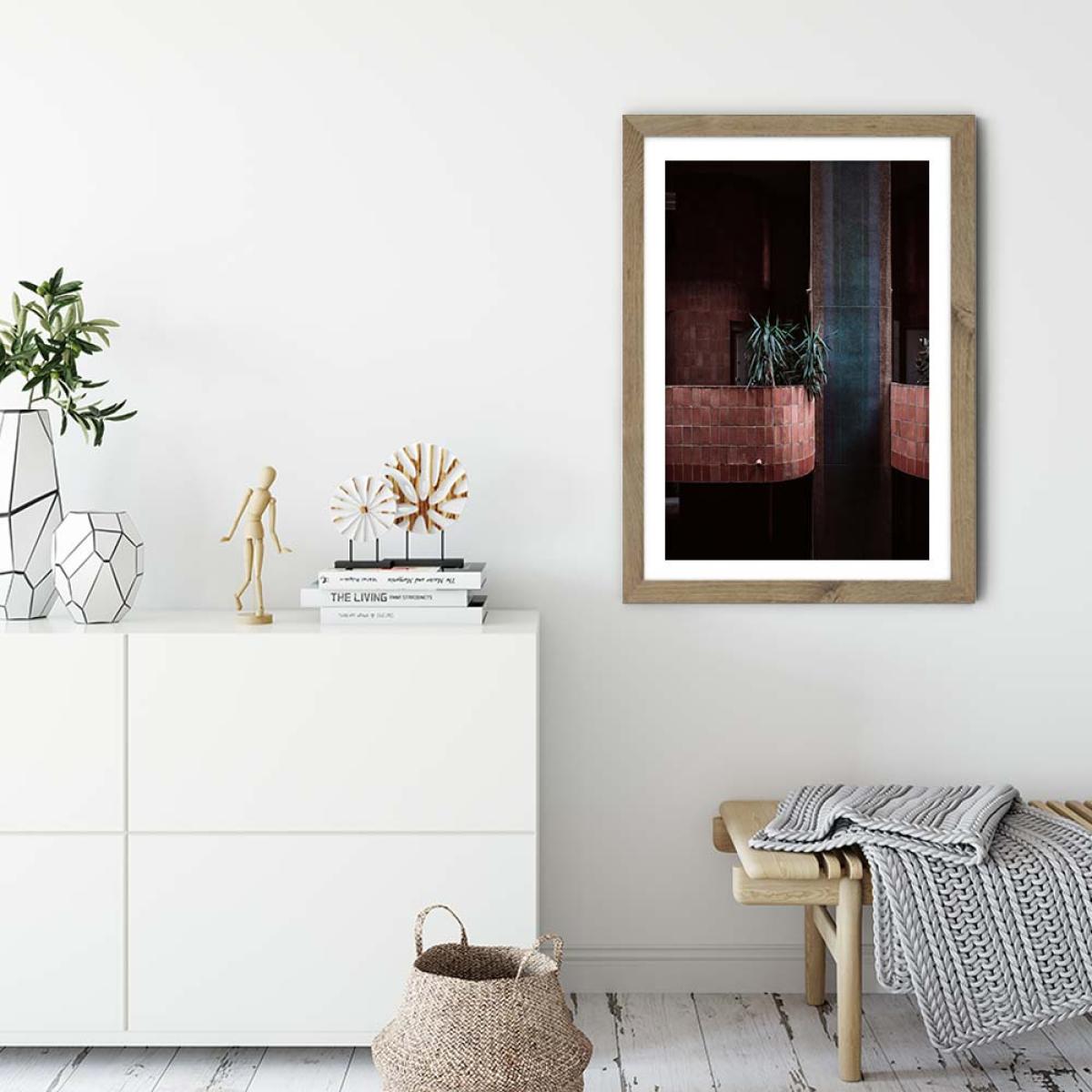 Walden Palms Art Print Oak Frame – image 3