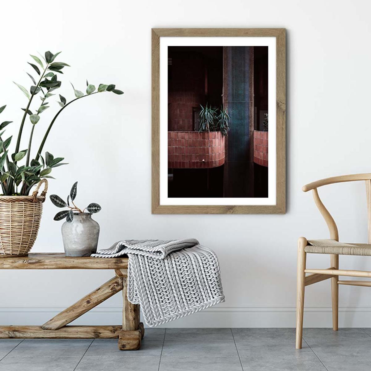 Walden Palms Art Print Oak Frame – image 4