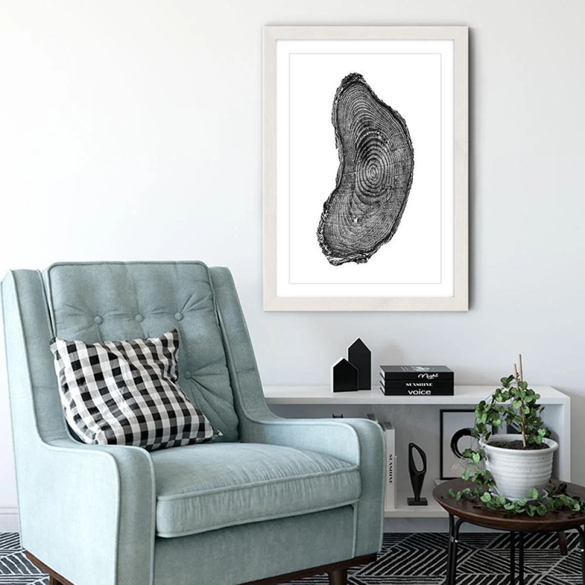 Pine Set II Art Print White Frame – image 5