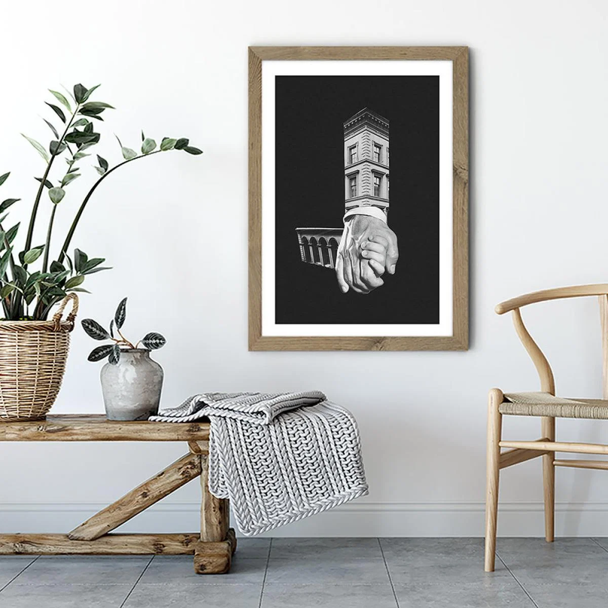 Assisted Living Art Print Oak Frame – image 4
