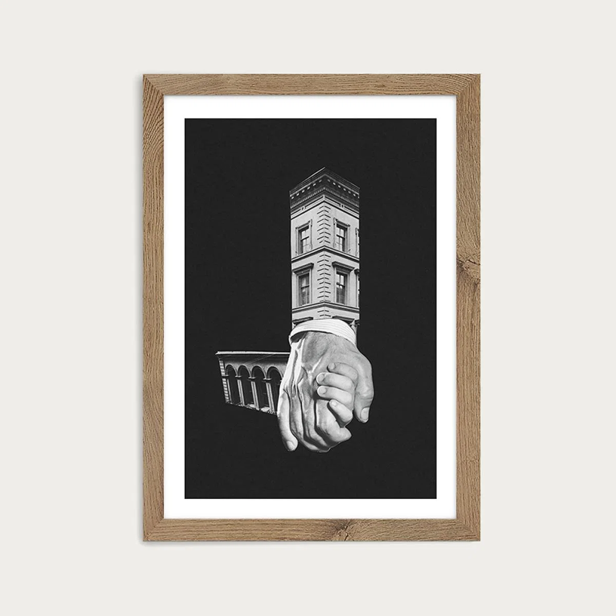 Assisted Living Art Print Oak Frame – image 1