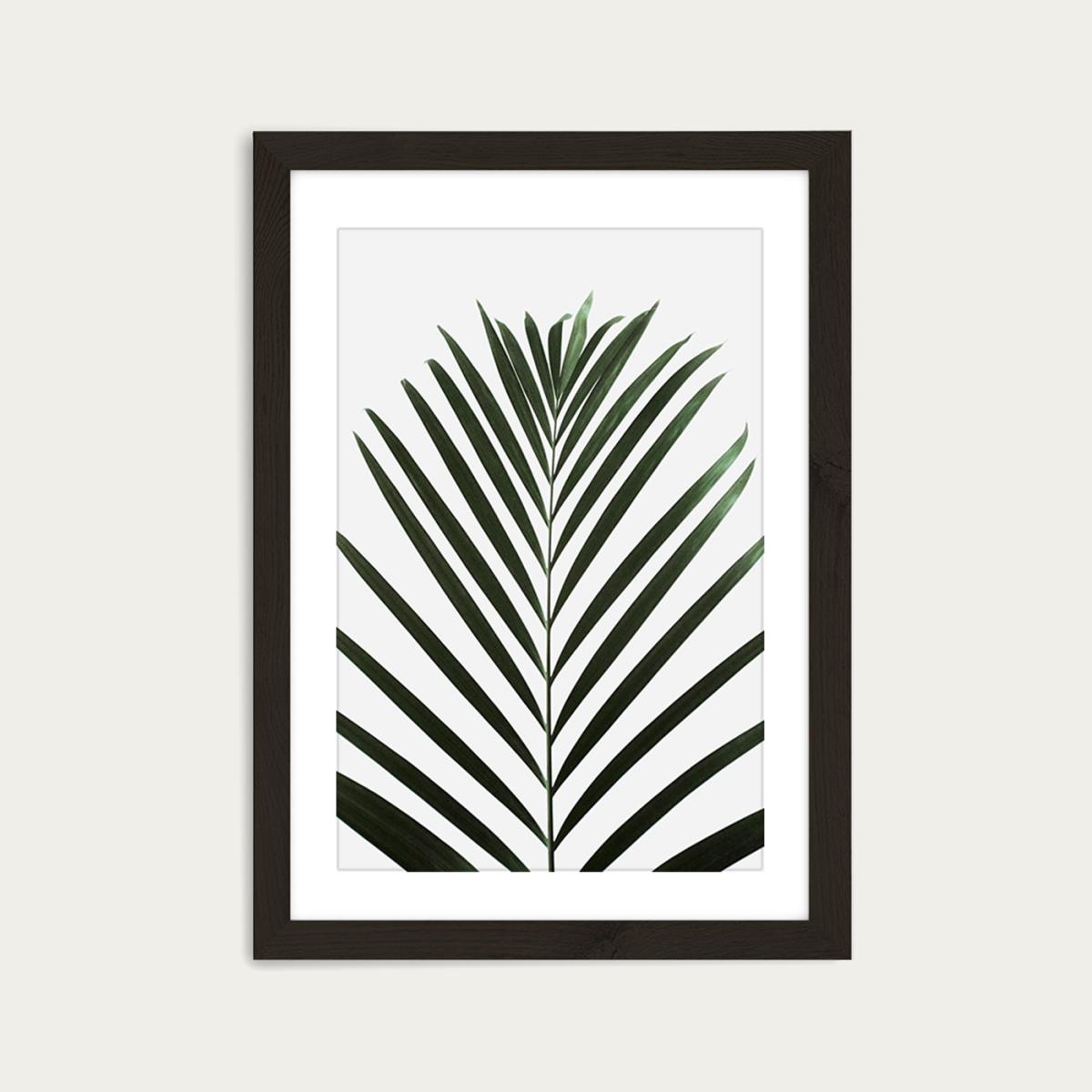 Lush Tropical Palms Art Print Black Frame