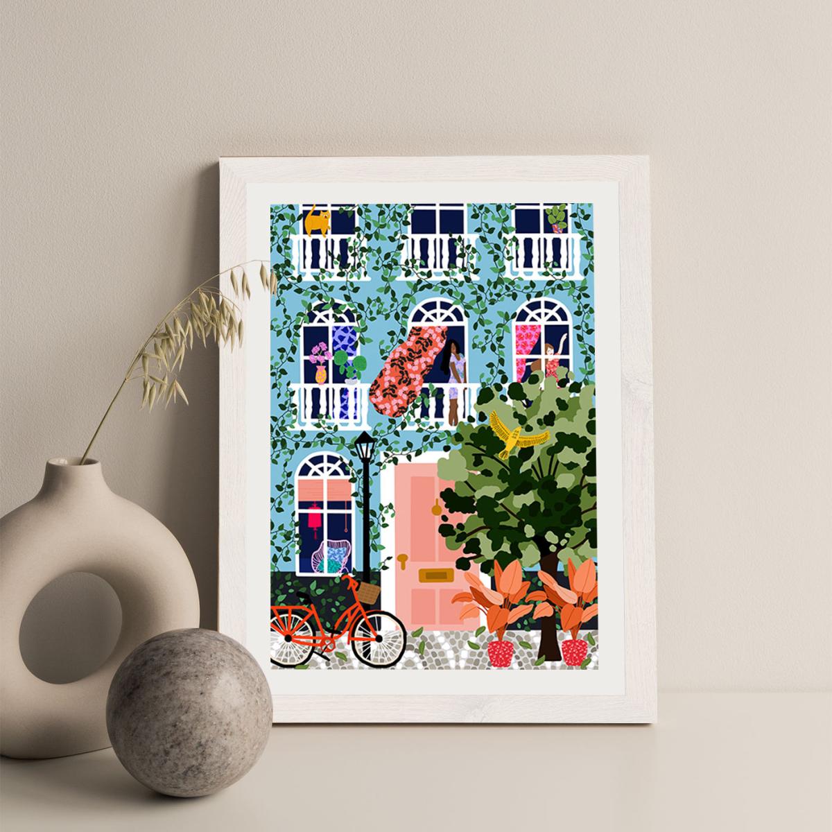 Look At Your Window Art Print White Frame – image 2