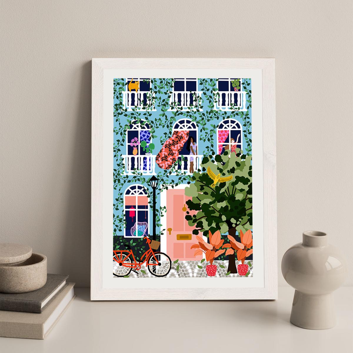 Look At Your Window Art Print White Frame – image 4
