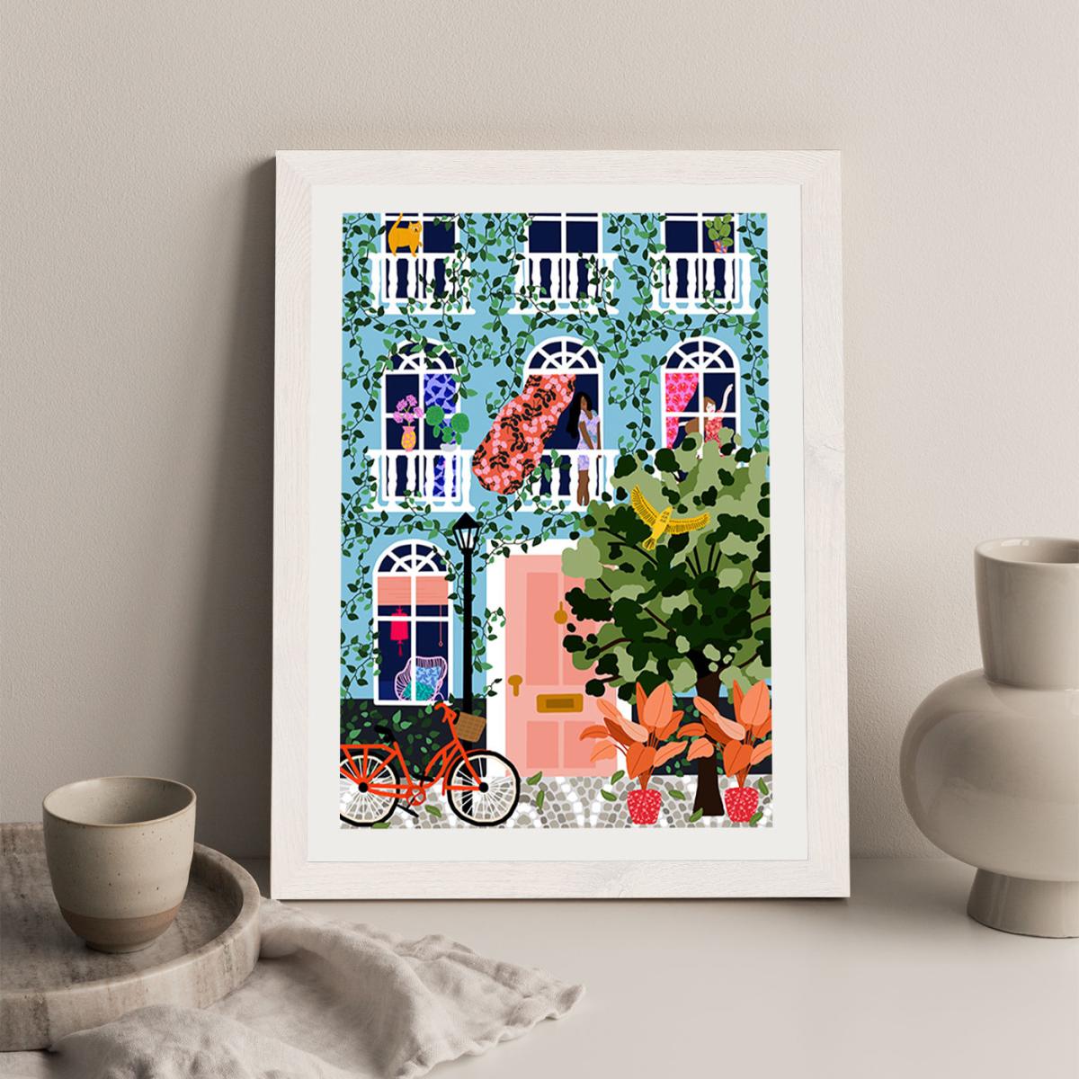 Look At Your Window Art Print White Frame – image 5