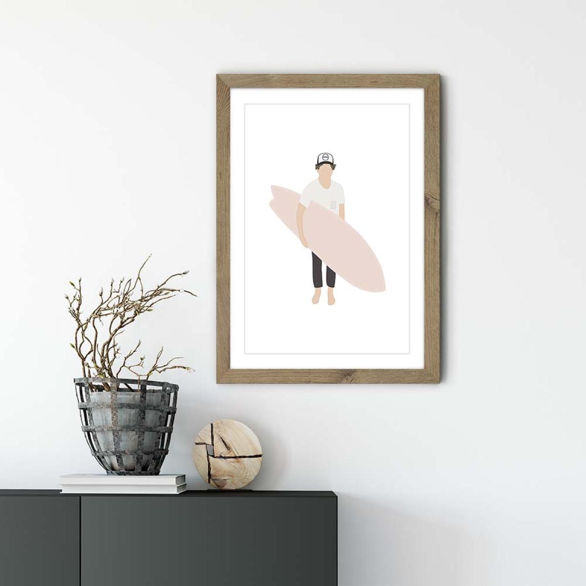 Grom Art Print Oak Frame – image 2