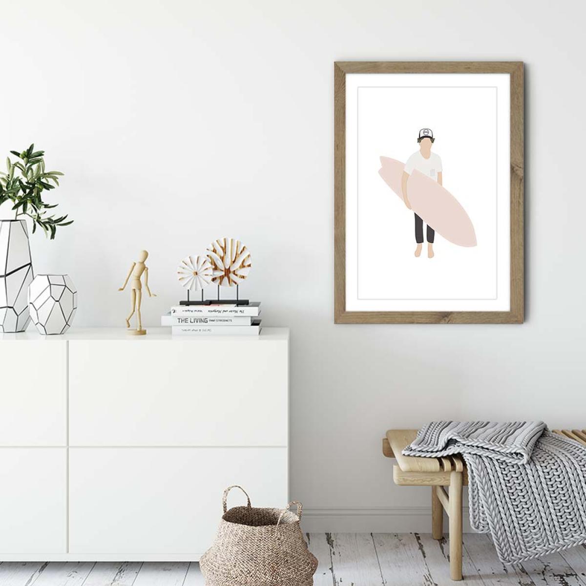 Grom Art Print Oak Frame – image 3
