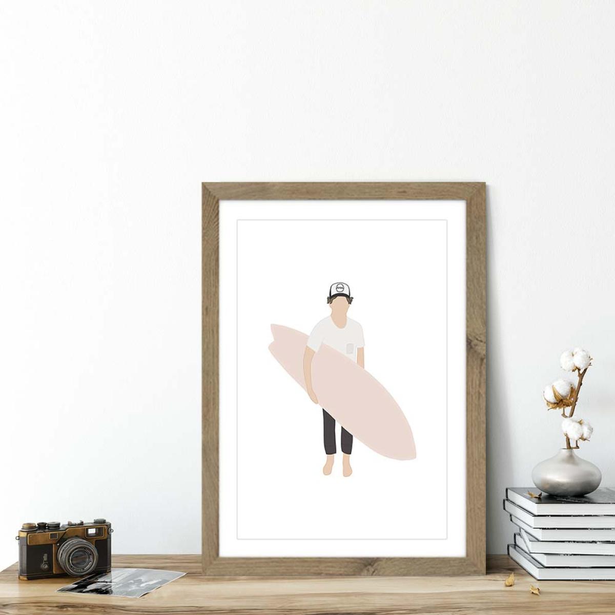 Grom Art Print Oak Frame – image 4