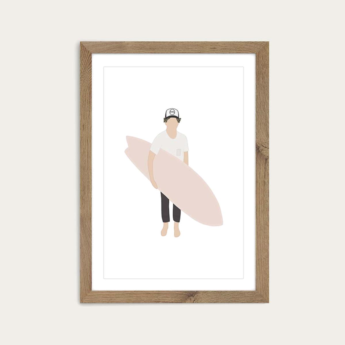 Grom Art Print Oak Frame – image 1