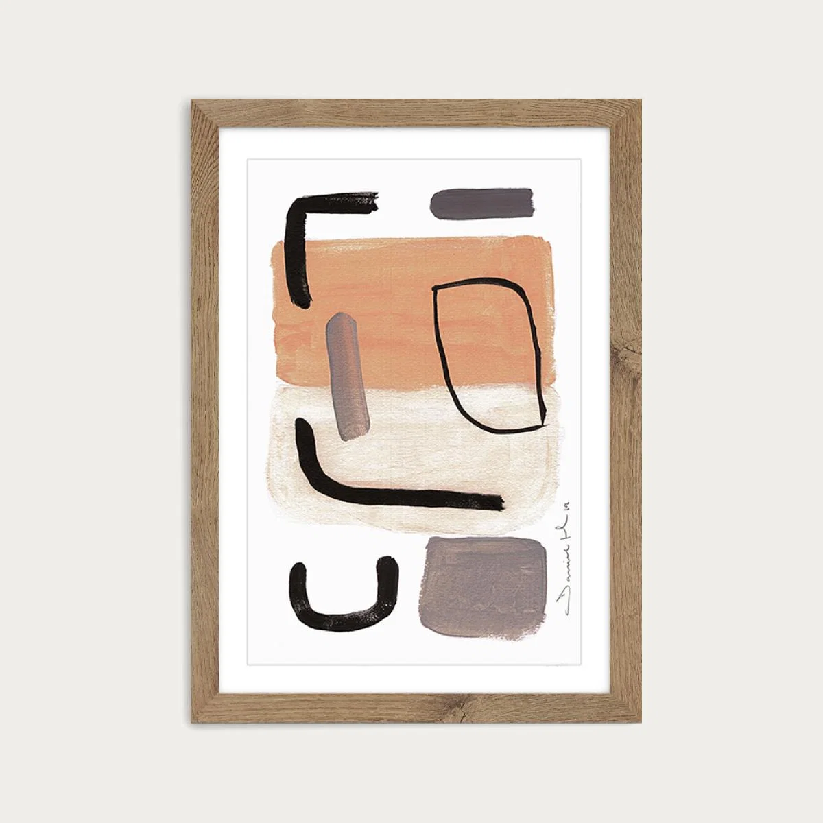 Amsterdam Art Print Oak Frame – image 1