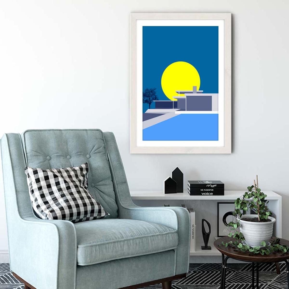 Minimal House No.2 Art Print White – image 4