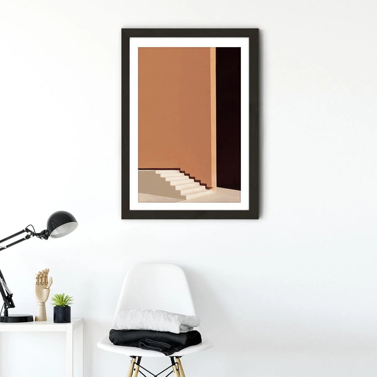 Stairs Art Print Black Frame – image 2