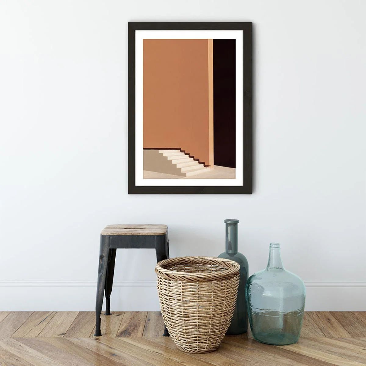 Stairs Art Print Black Frame – image 3