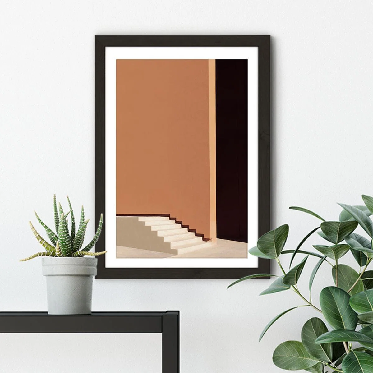 Stairs Art Print Black Frame – image 5
