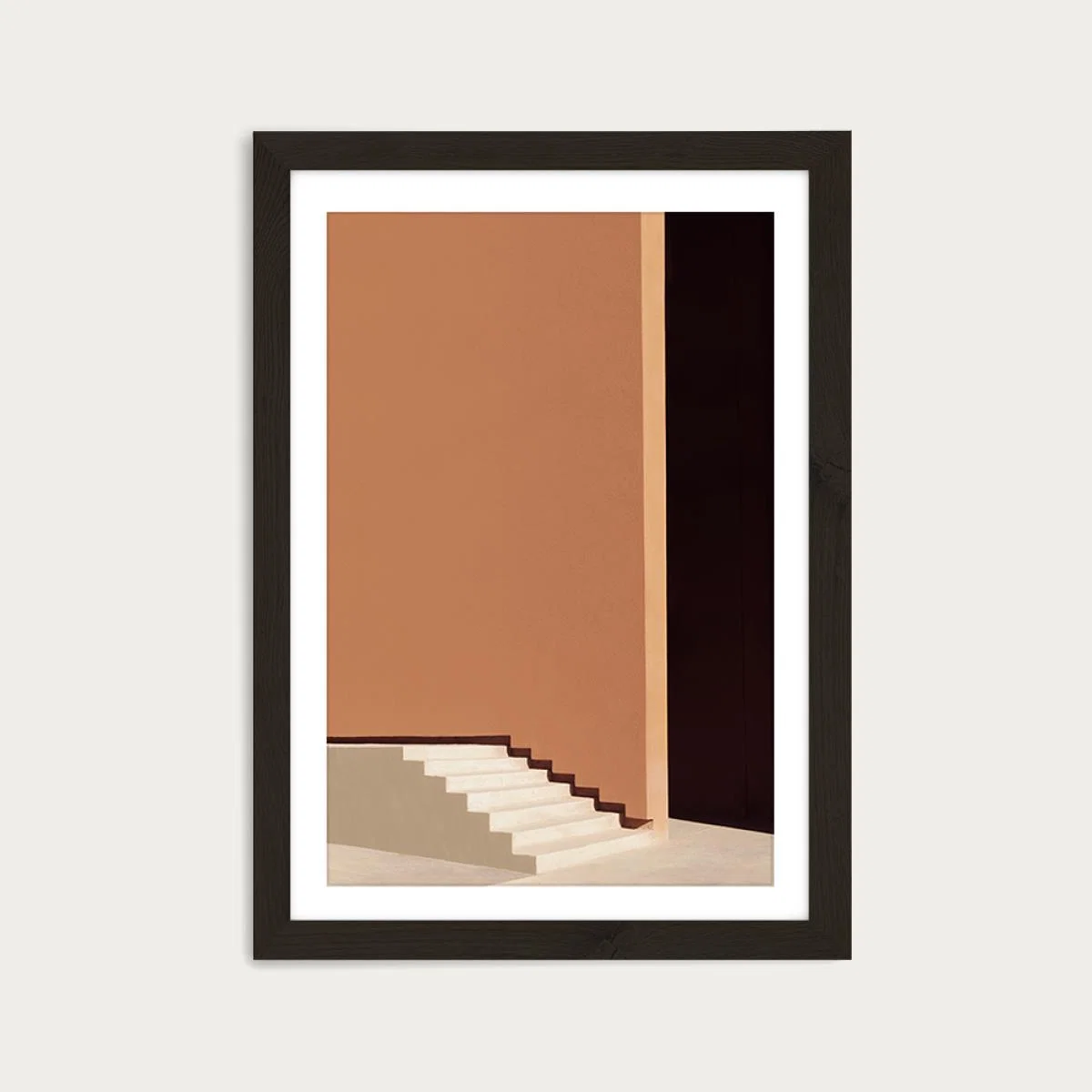 Stairs Art Print Black Frame – image 1