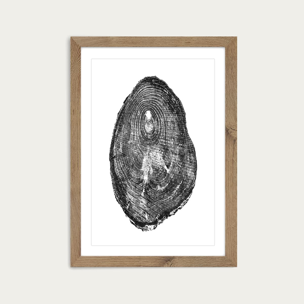 Pine Set III Art Print Oak Frame