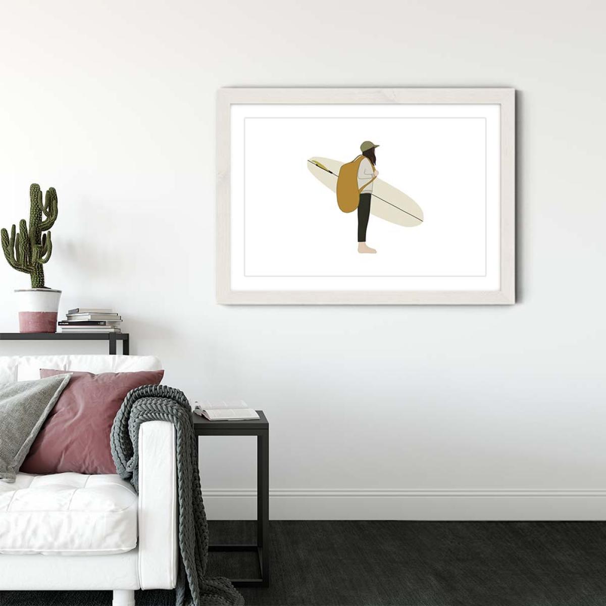 Gone Art Print White Frame – image 3