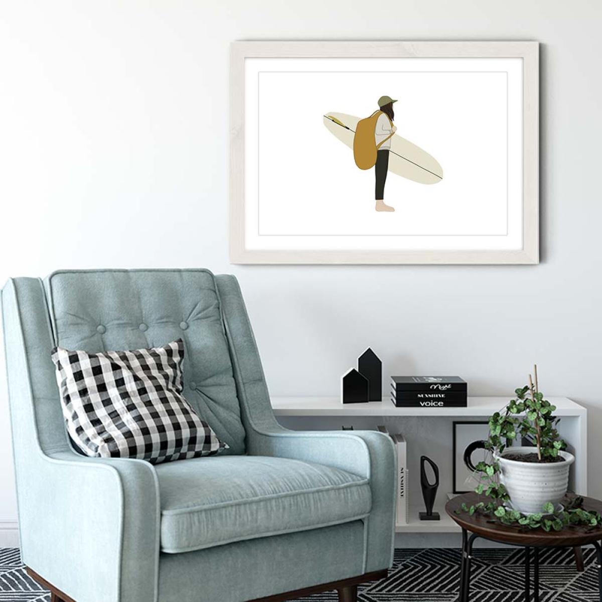 Gone Art Print White Frame – image 4