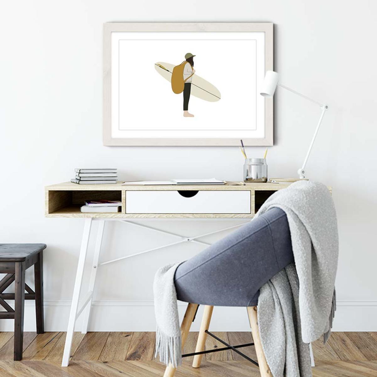 Gone Art Print White Frame – image 5