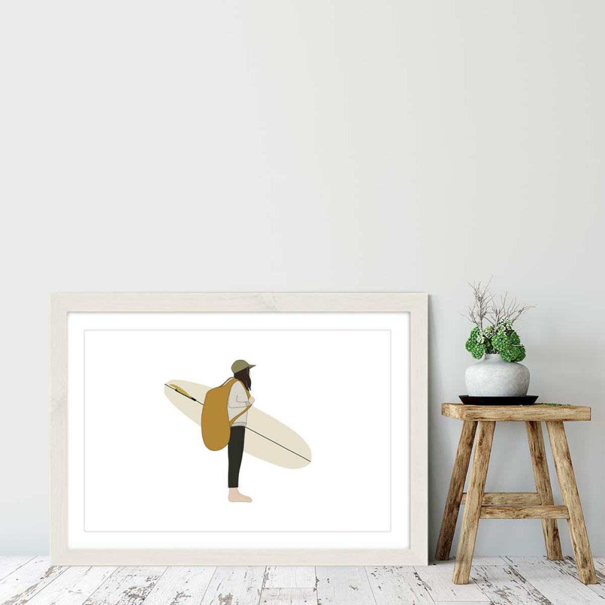 Gone Art Print White Frame – image 6