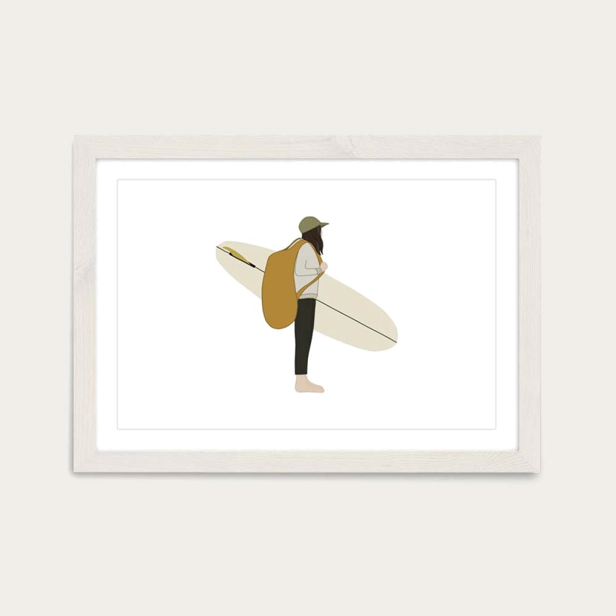 Gone Art Print White Frame – image 1
