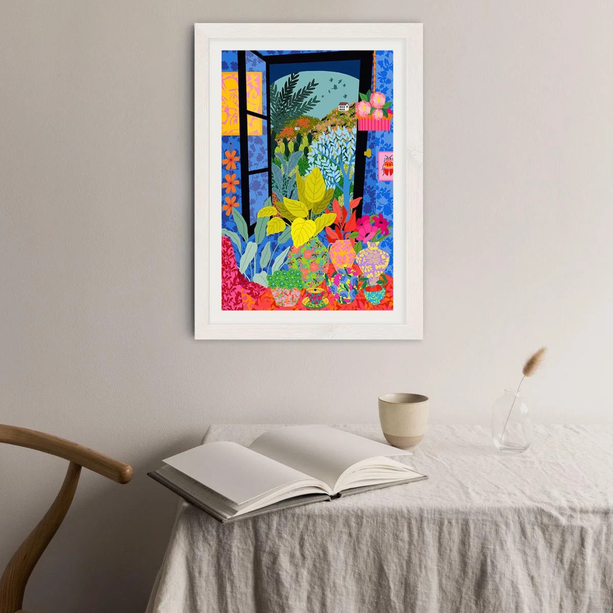 View From My Window Art Print White Frame – image 2