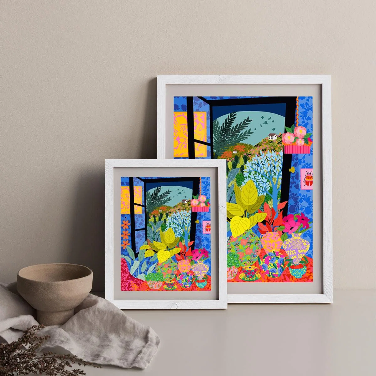 View From My Window Art Print White Frame – image 11