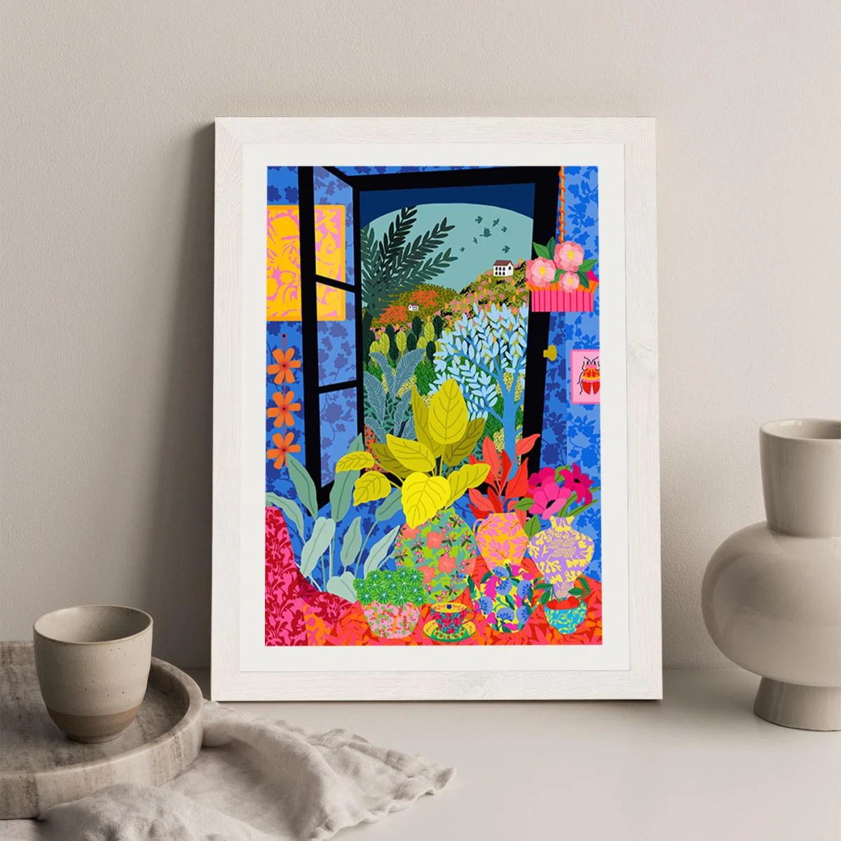 View From My Window Art Print White Frame – image 5