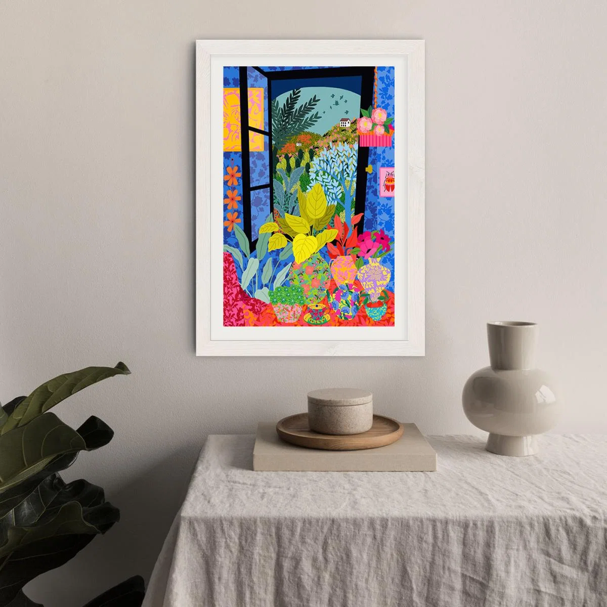 View From My Window Art Print White Frame – image 6