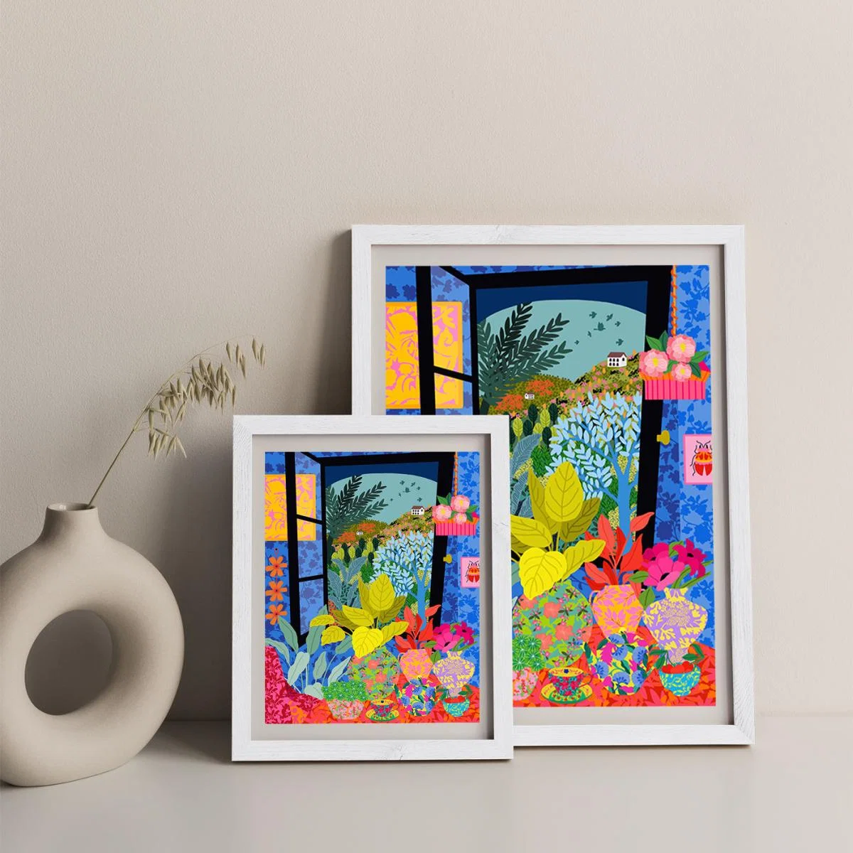 View From My Window Art Print White Frame – image 10