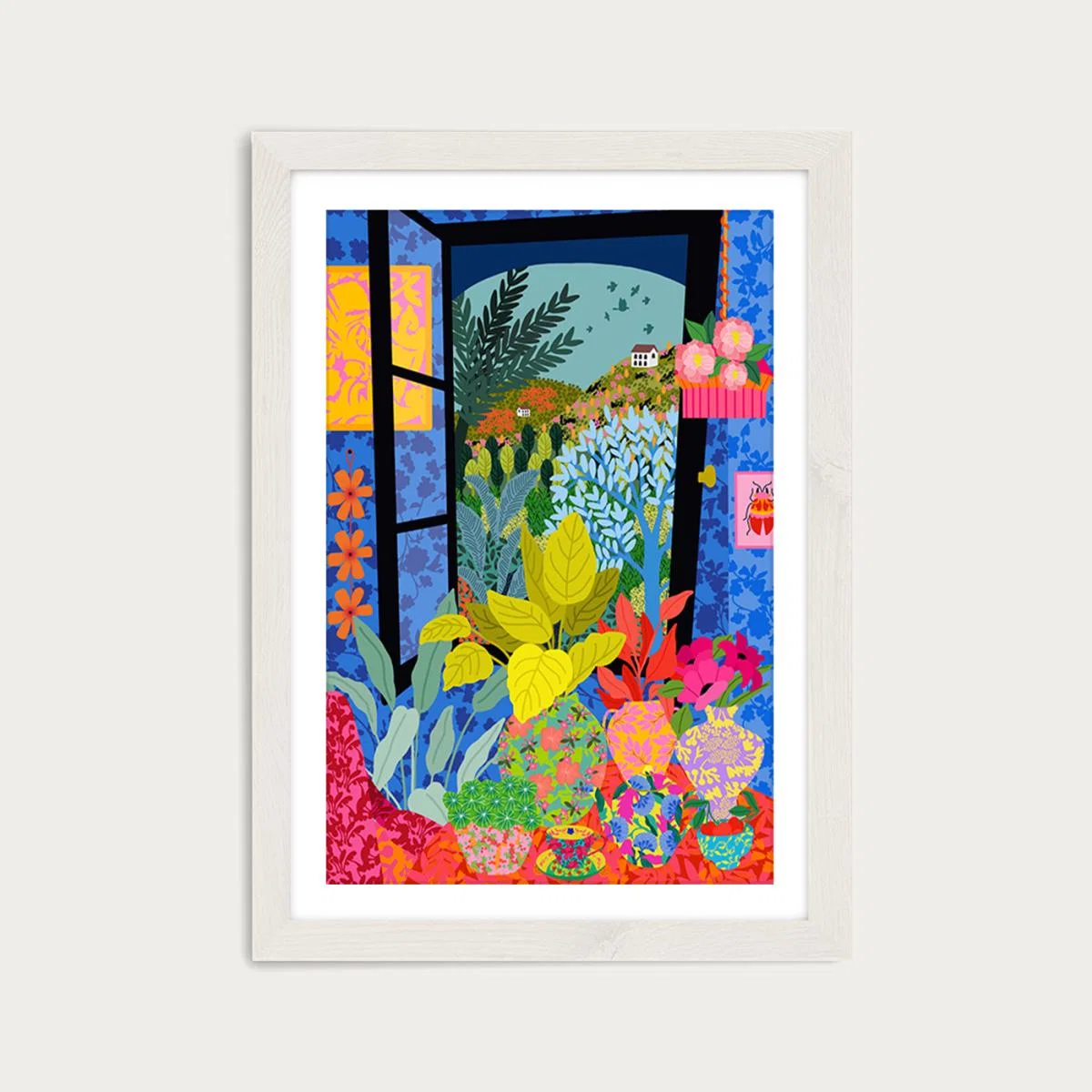View From My Window Art Print White Frame – image 1