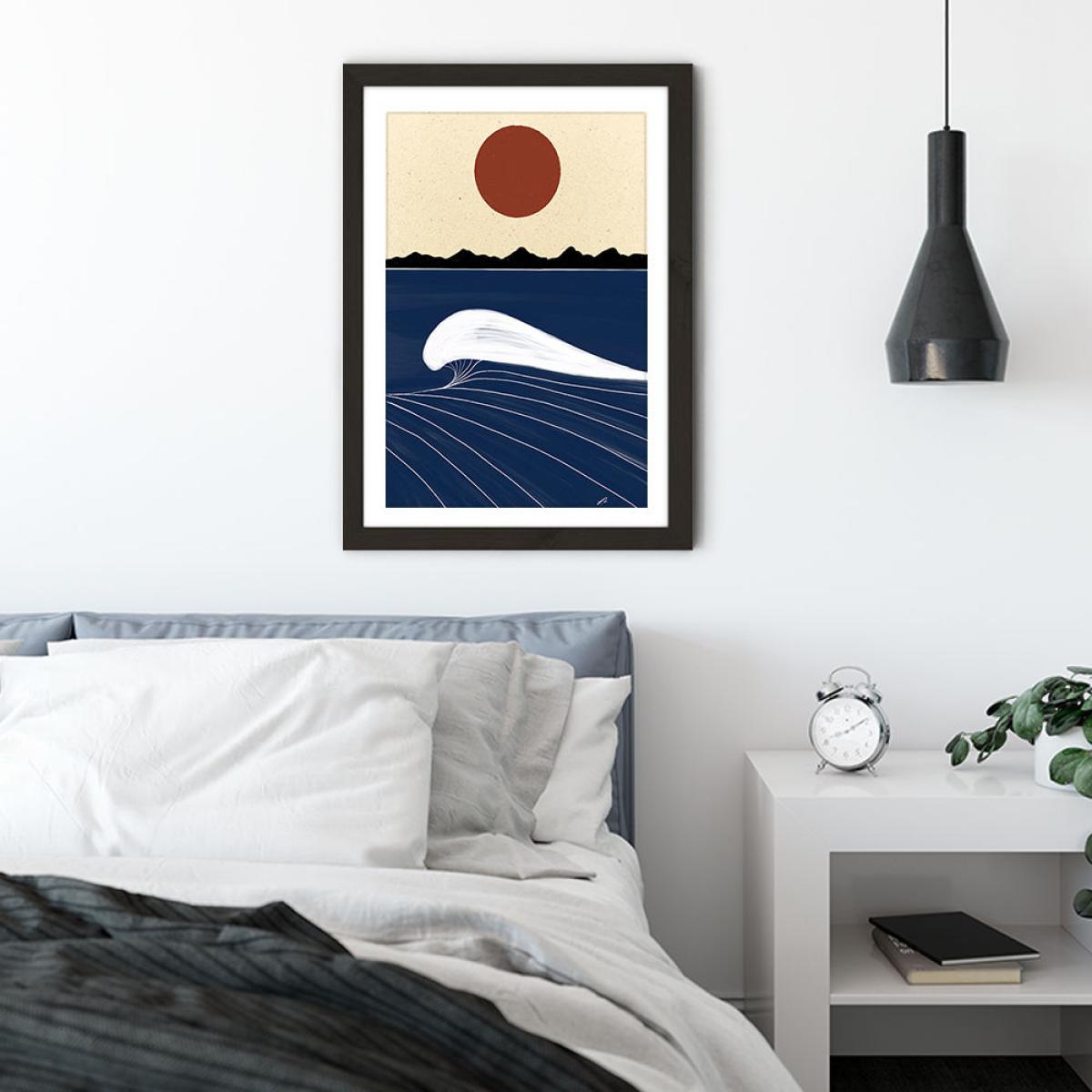 Deep Blue Art Print Black Frame – image 3