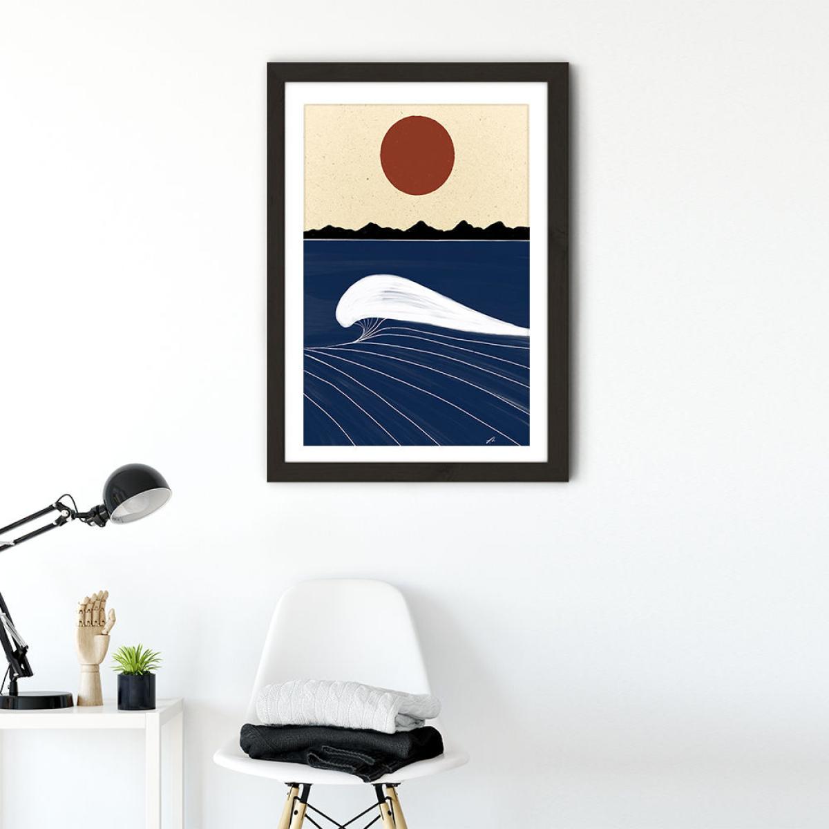 Deep Blue Art Print Black Frame – image 5