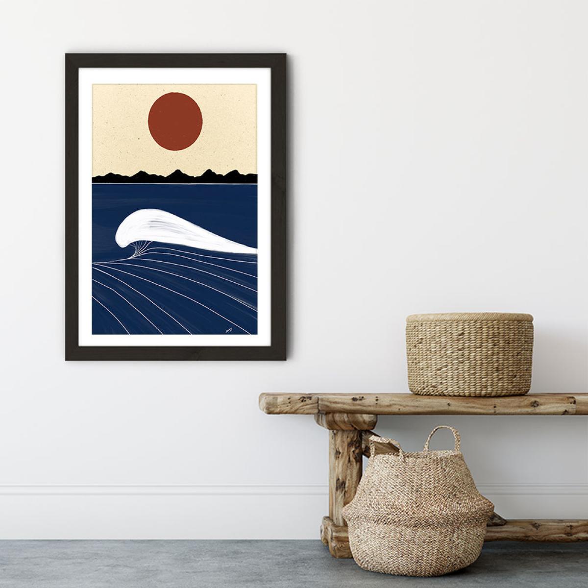 Deep Blue Art Print Black Frame – image 6