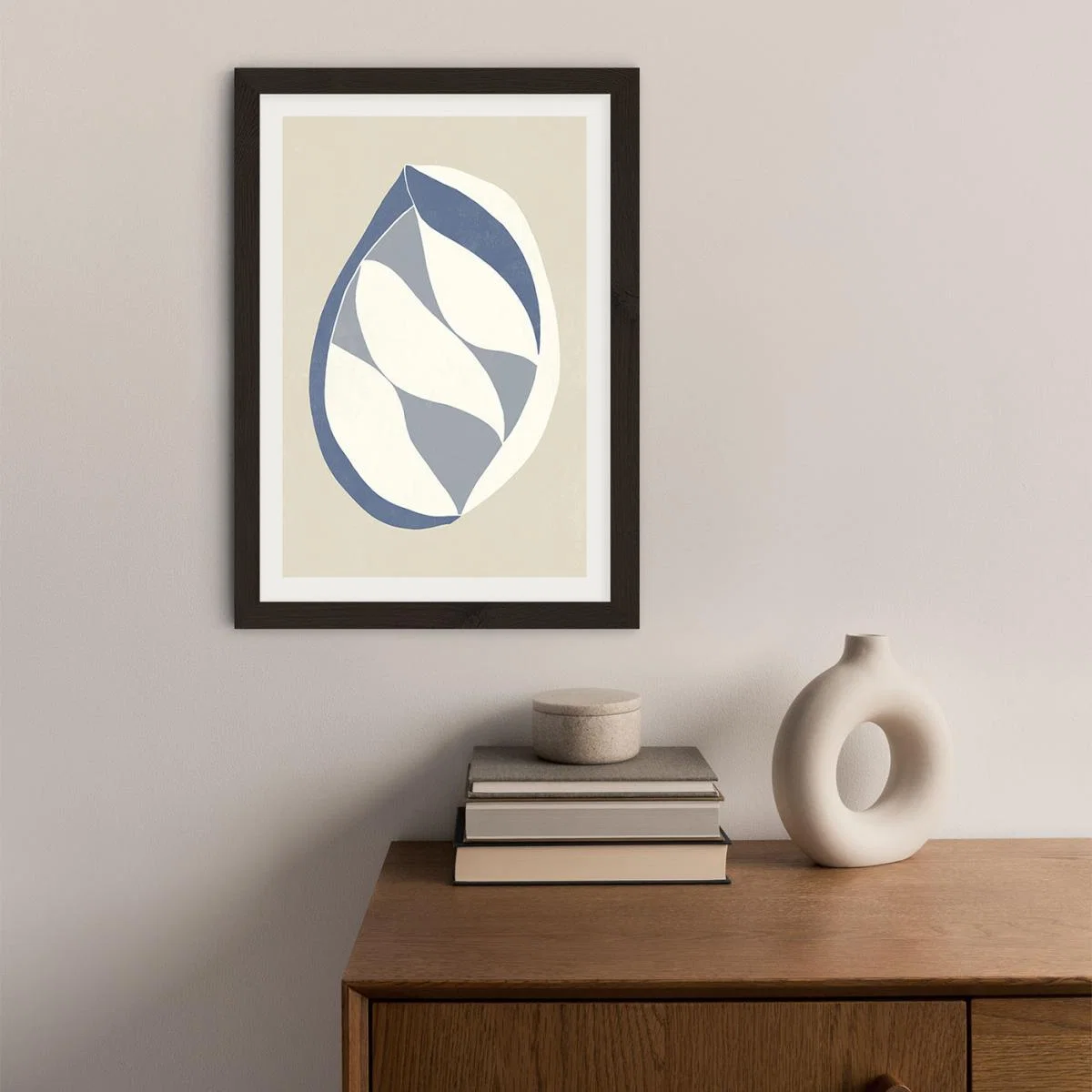 Pod Blue Art Print Black Frame – image 3