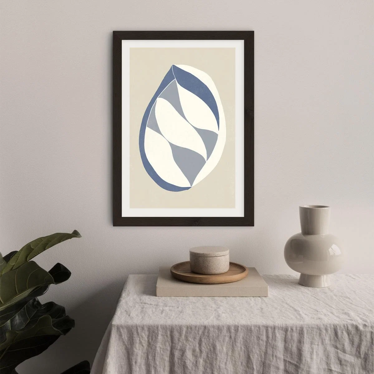 Pod Blue Art Print Black Frame – image 4