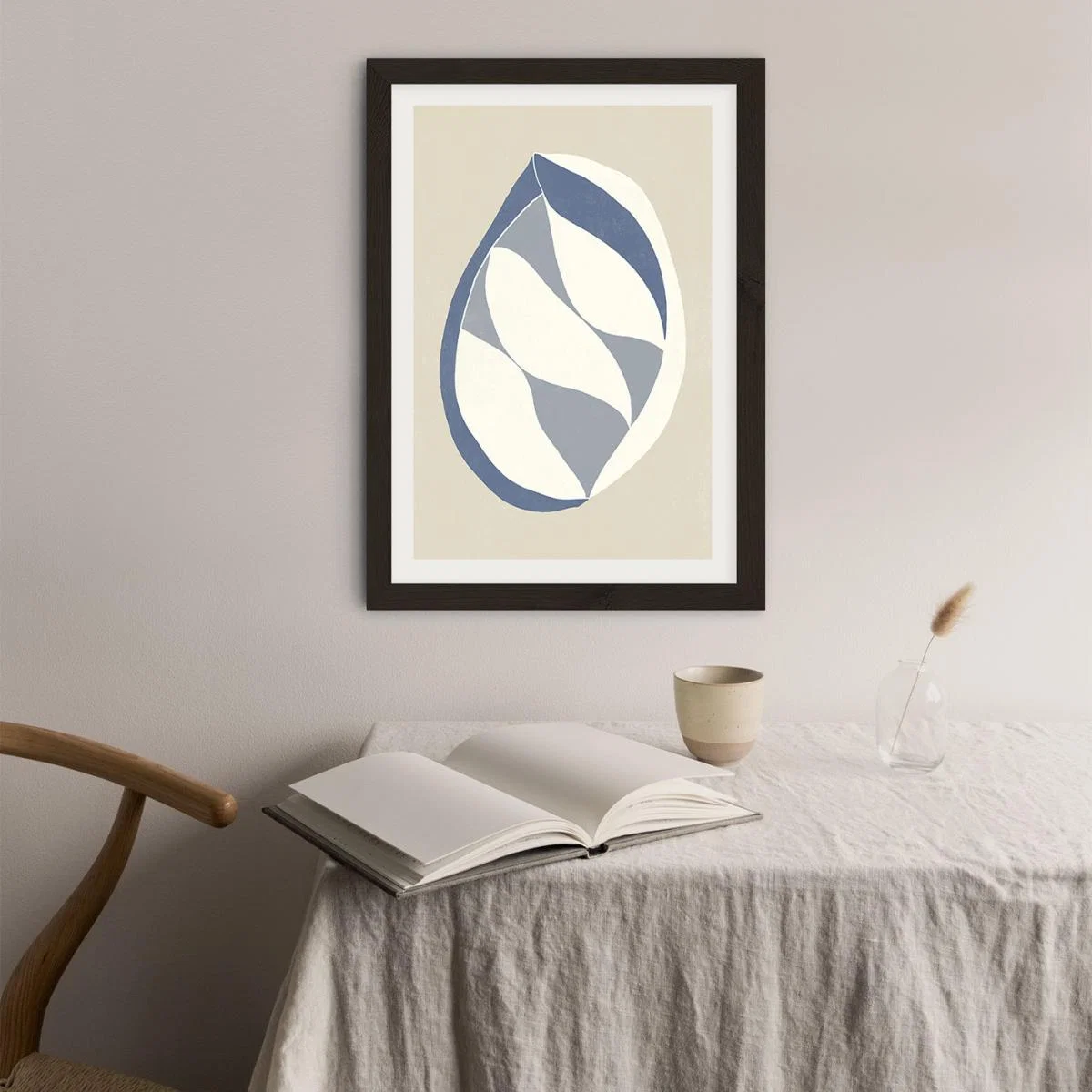 Pod Blue Art Print Black Frame – image 8