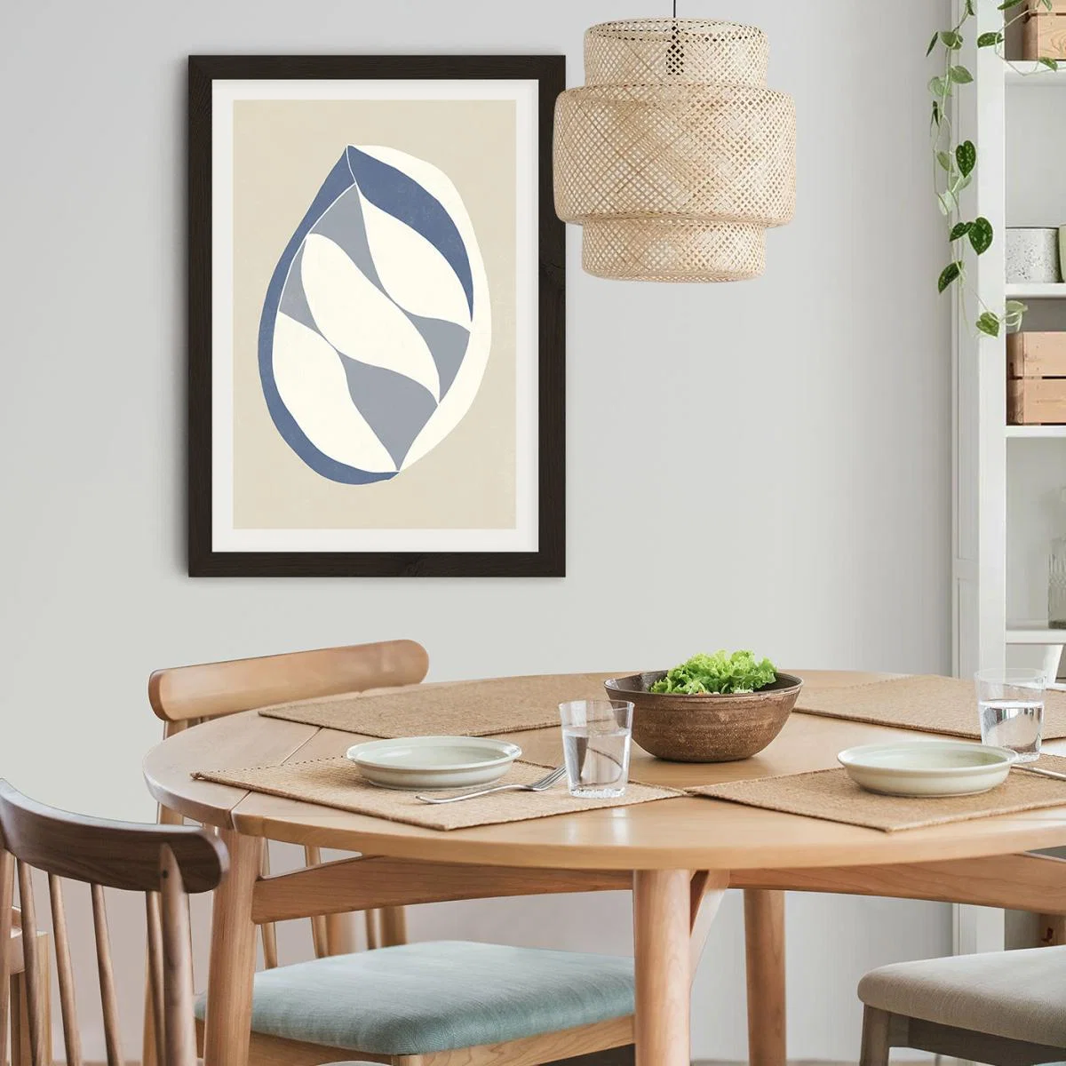 Pod Blue Art Print Black Frame – image 9