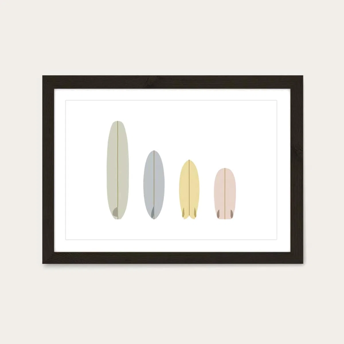 Mellow Vibes Quiver Art Print Black Frame – image 1