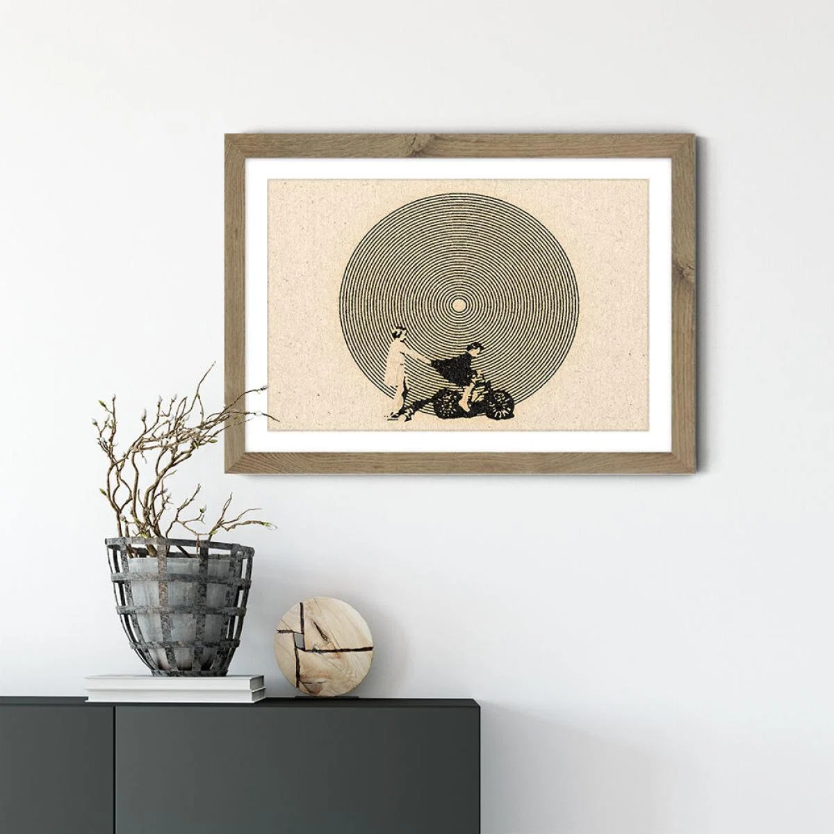 Bonnie & Clyde Art Print Oak Frame – image 3