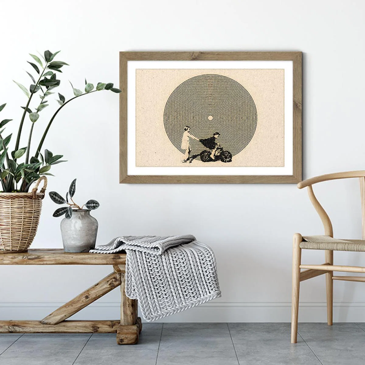Bonnie & Clyde Art Print Oak Frame – image 4