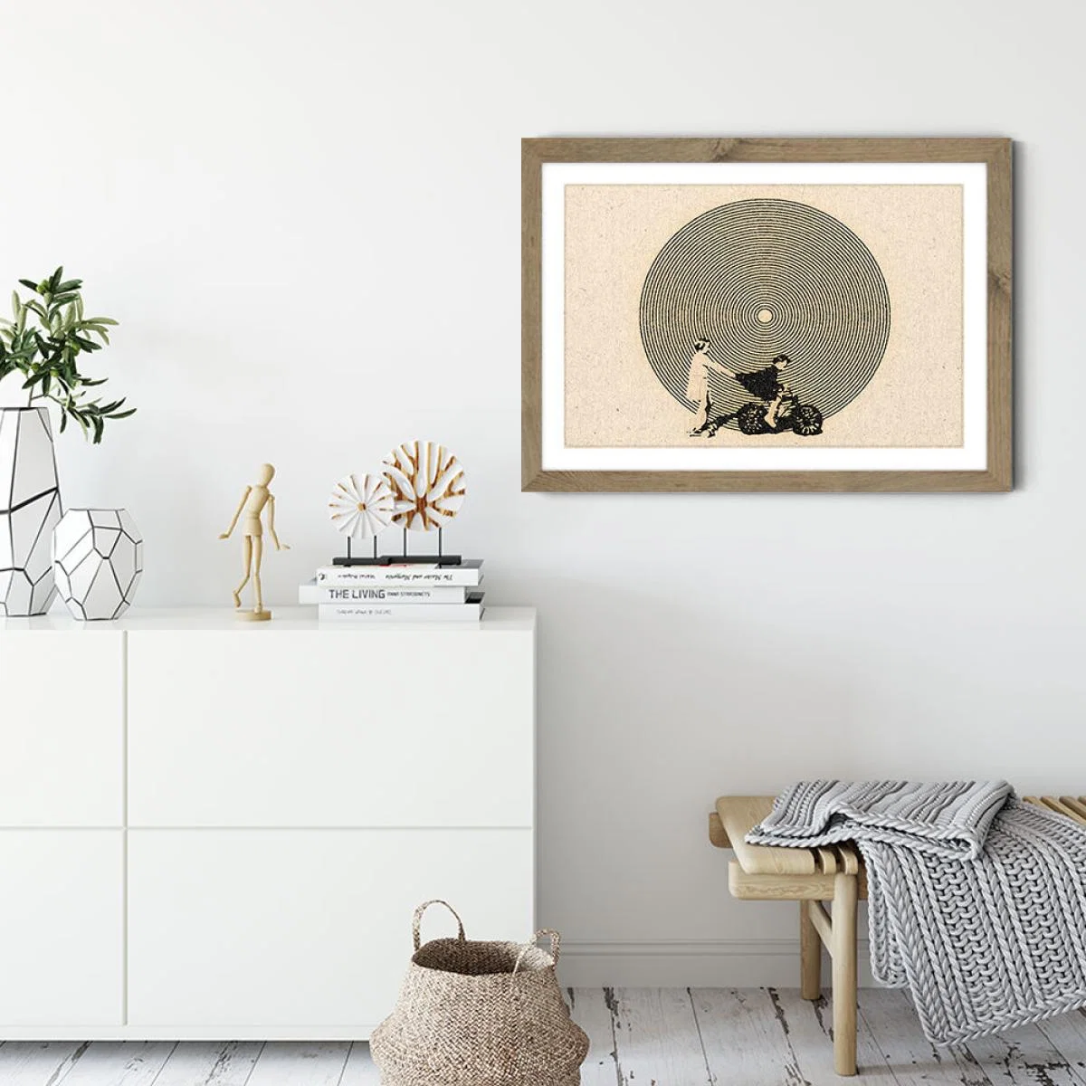 Bonnie & Clyde Art Print Oak Frame – image 5